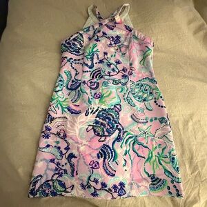 Lilly Pulitzer Pink and Blue Girls Floral Dress